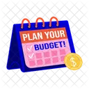 Plan Your Budget Calendar Payday Icon