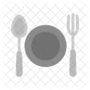 Assiette Fourchette Couteau Icône