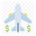 Plane Dollar Flight Icon