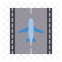 Plane On Runway Transportation Travel Icon