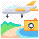 Plane Spotting Travel Camera Icon