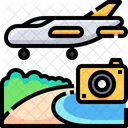 Plane Spotting Travel Camera Icon