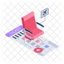 Booking Isometric Booking Icons Online Reservations Icon