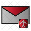 Plane Ticket Mail  Icon