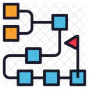 Planejamento Processo Fluxograma Ícone
