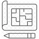 Icone De Linha Fina De Planejamento De Construcao Ícone