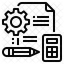 Plano Calculadora Gerenciamento Ícone