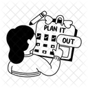 Planen Planen Planer Symbol