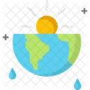 A Earth And Hot Sun Icon