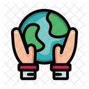 Planet Earth Hands Icon