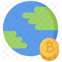 Planet Bitcoin Coin Icon