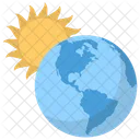 Earth Sun World Planet Icon