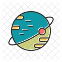 Planet Saturn Astronomy Icon