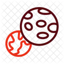Planet Crash Globe Space Icon