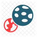 Planet Crash Globe Space Icon