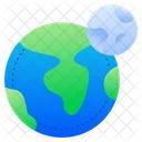 Planet Earth Moon Earth Icon