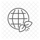 Planet Earth Linear Style Icon Icon