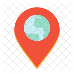 Planet earth location pinpoint  Icon