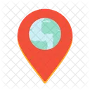 Planet earth location pinpoint  Symbol