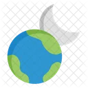 Planet Earth Moon  Icon