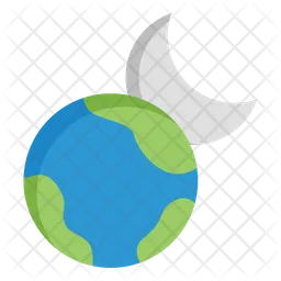 Planet Earth Moon  Icon