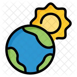 Planet Earth Sun  Icon