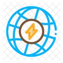 Planet Energy Electricity Icon