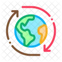 Planet Rotation Climate Icon