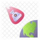 Earth Landing Space Capsule Icon