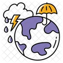 Planet Weather Cloudy Weather Global Weather Icon