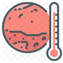 Planeta Marte Temperatura Icono