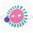 Planetary Rotation Solar System Space Icon