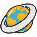 Planete Globe Satellite Icon