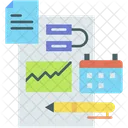 Planificacion Plan Estrategico Negocio Icono