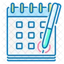 Planificacion Calendario Pluma Icon