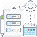 Horario De Clases Horario De Estudio Planificador De Eventos De Clase Icono