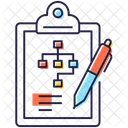 Planificacion De Negocios Estratagema Flujo De Trabajo Icono