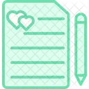 Icono De Linea Duotono Para Planificador De Bodas Icono
