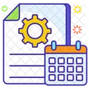 Planificador De Proyectos Calendario De Eventos Expediente Icono