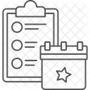 Planification Devenements Thinline Icon Icône