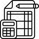 Planilha de contabilidade  Ícone