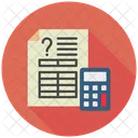 Planilha De Estimativas Impostos Orcamento Ícone