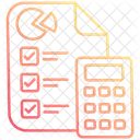 Planilha de orçamento  Ícone