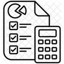 Planilha de orçamento  Ícone
