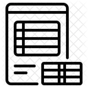 Planilha de orçamento  Ícone