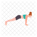 Plank Pose Yoga Fitness Icon