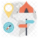 Camping Traveling Outdoors Icon