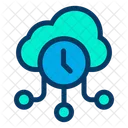 Cloud Horloge Stockage En Ligne Icône