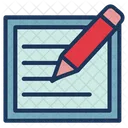 Planning Notepad And Pencil  Icon
