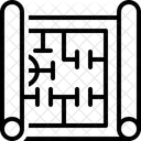 Blueprint Plan De Casa Arquitecto Icono